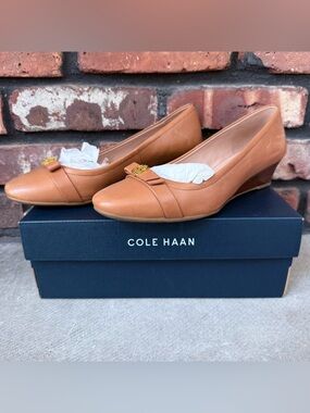 Cole Haan Pecan Leather Women's Malta Wedge Platform sise 6.5